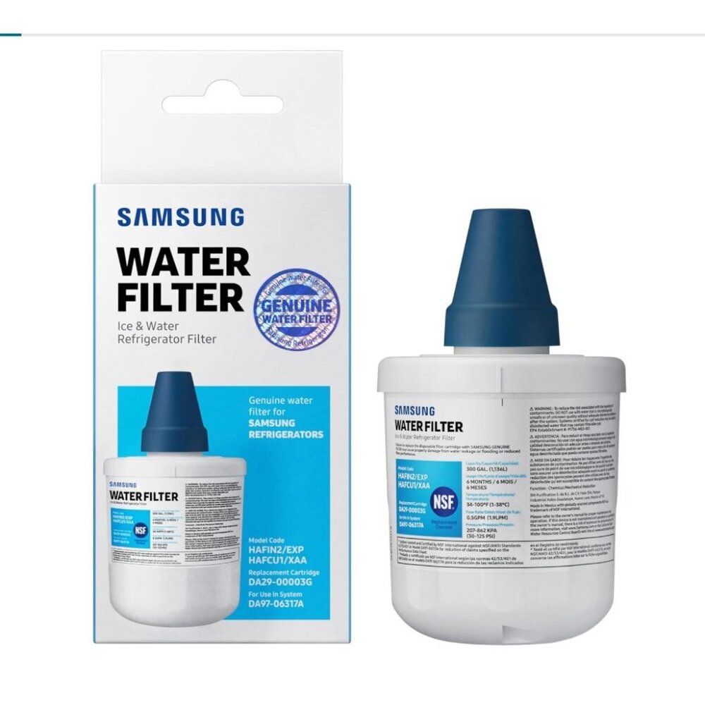 Samsung Genuine Filter for Refrigerator Water and Ice, Carbon Block Filtration f